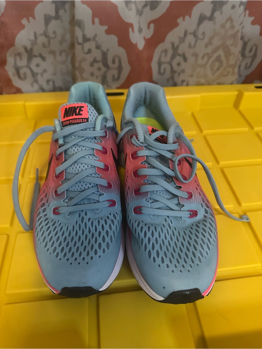 Nike Women’s Light Blue and Pink Gradient Running Shoes
